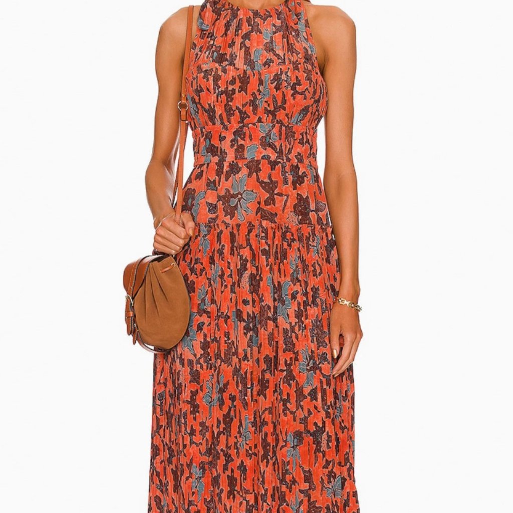 Nwot Ulla Johnson Amalthea Silk Midi Dress In Amaryllis S $795